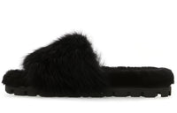 MIU MIU Slip-Resistant Slide Slippers Women's Black