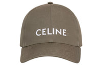 CELINE Cotton Baseball Caps Women's Gray