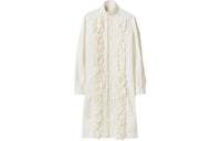 MIU MIU SS24 Long Sleeved Dress Women's Ivory