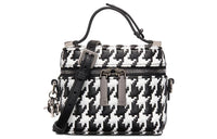 DIOR Lady Dior Cow Leather Crossbody One Shoulder Handbags Extra Mini Women's Black/White