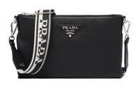 PRADA Leather Crossbody Bag Shoulder Bag Women's Black