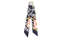 HERMES Silk Scarves Women's Dark Blue