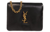 SAINT LAURENT Lambskin Crossbody Bag, Shoulder Bag Women's Black