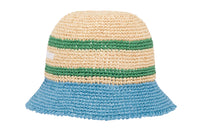MIU MIU Straw Hat Women's Beige/Blue