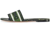 DIOR Dway Abrasion Resistant Slide Slippers Women's Black Green