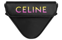 CELINE Smooth Cow Leather Triangle Bag Shoulder Bag Men's Multicolor Black
