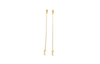 SAINT LAURENT Brass Stud Earrings Women's