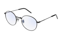 SAINT LAURENT Metal Round Eyeglass Frames Unisex Black