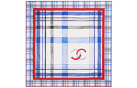 CHANEL Silk Scarves Women's Blue