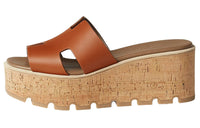 HERMES Odor Resistant Slide Slippers Women's Brown