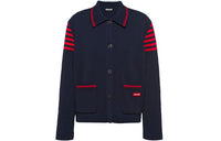 MIU MIU SS21 Slim Fit Knitwear Women's Marine Blue