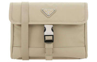 PRADA Saffiano Nylon Camera Bag, Cell Phone Pouch, Crossbody Bag, Shoulder Bag Unisex Light Umber