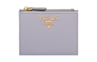 PRADA Saffiano Leather Wallet Small Size Women's Purple