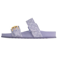 LOUIS VUITTON Bom Dia Rubber Sole Slip Resistant Slide Slippers Women's Purple