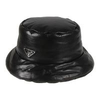 PRADA Lambskin Bucket Hats Unisex Black