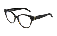 SAINT LAURENT Acetate Irregular Shape Eyeglass Frames Men's Brown