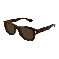 SAINT LAURENT Acetate Irregular Shape Sunglasses Men's Tortoiseshell