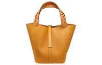HERMES Picotin Lock Epsom Leather Basket Bag Handbag Bucket Bag Women's Orange