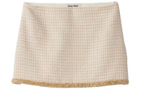 MIU MIU Casual Short Skirts Women's White