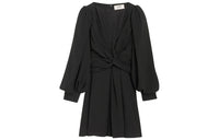 CELINE Knot Detailed V Neck MIni Dress