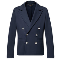 LOUIS VUITTON Double-Breasted Cotton And Cashmere Jersey Jacket