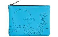 HERMES Neobain Waves Polyamide Clutch Small Size Women's Blue