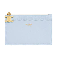 CELINE Triomphe Cow Leather Card Holder Women's Glacier Blue
