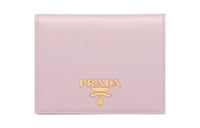 PRADA Saffiano Leather Wallet Women's Cherry Blossom Pink