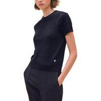HERMES FW24 Cashmere Sweater Women's Black Blue