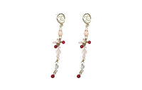 CHANEL Earrings Women's Gold/Pink
