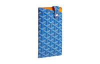 GOYARD Montmartre Canvas With Leather Cell Phone Pouch Large Size Unisex Blue