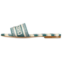 DIOR Dway Slide Deep Ocean Sandals Blue Women's