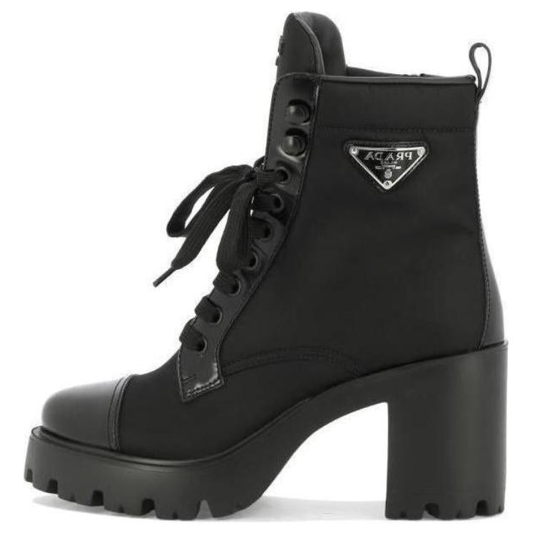 PRADA 90mm Triangle-logo Ankle Boots
