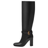HERMES Joanna Knee-high Boots 9cm Women's Black
