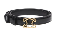 CELINE Leather Belts Women's Black