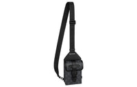 LOUIS VUITTON Saumur Monogram Eclipse Coated Canvas Leather Trim Crossbody Bag Shoulder Bag Men's Black
