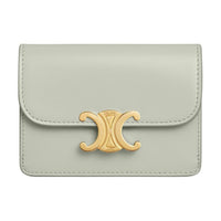 CELINE Triomphe Calfskin Card Holder Women's Clay