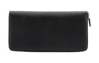PRADA Cow Leather Clutch Wallet Unisex Black