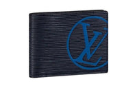 LOUIS VUITTON Multiple Wallet Epi Lv Initials Bleu Marine