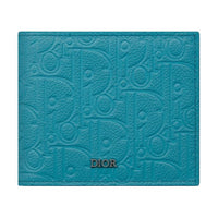 DIOR Cow Leather Wallet Men's Blue