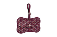 GOYARD Chien Gris Canvas With Leather Pet Bag Merch Unisex Burgundy