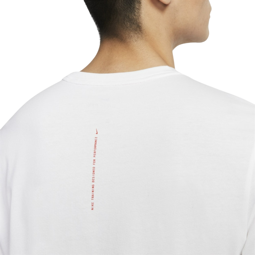 Nike Training Front Logo T-shirt 'White Navy' CZ2575-100