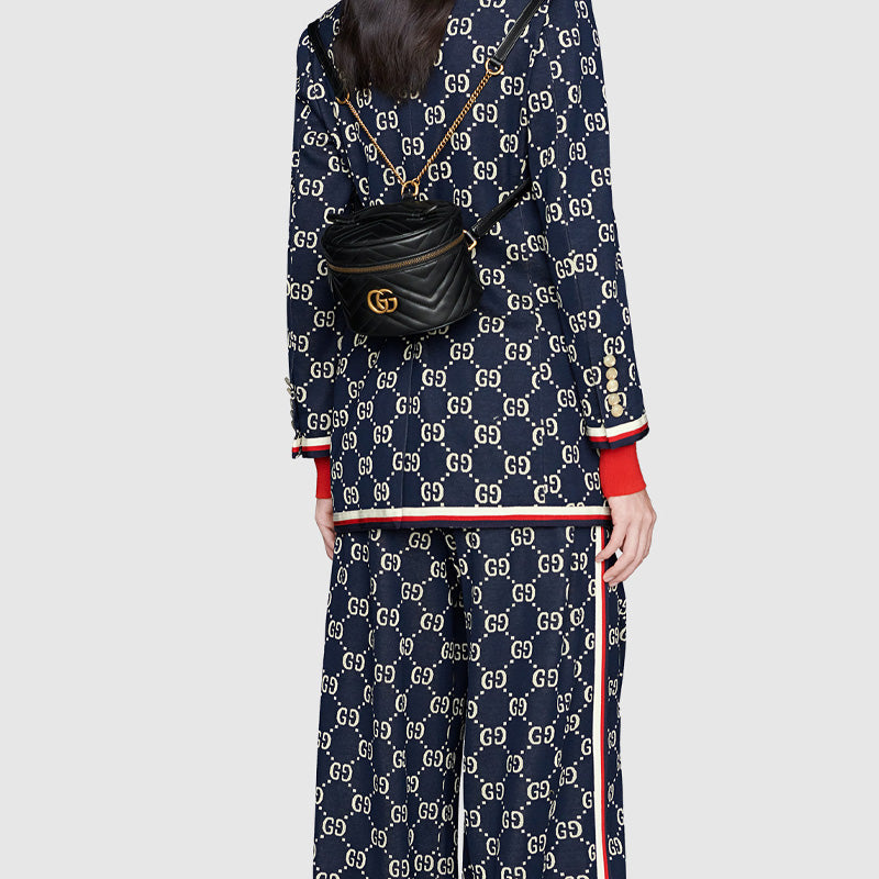 (WMNS) Gucci GG Marmont Series Backpackmini Black 598594-DTDCT-1000