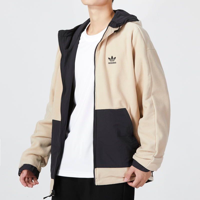 adidas Original Reversible Polar Fleece Jacket 'Black Beige' HL9186