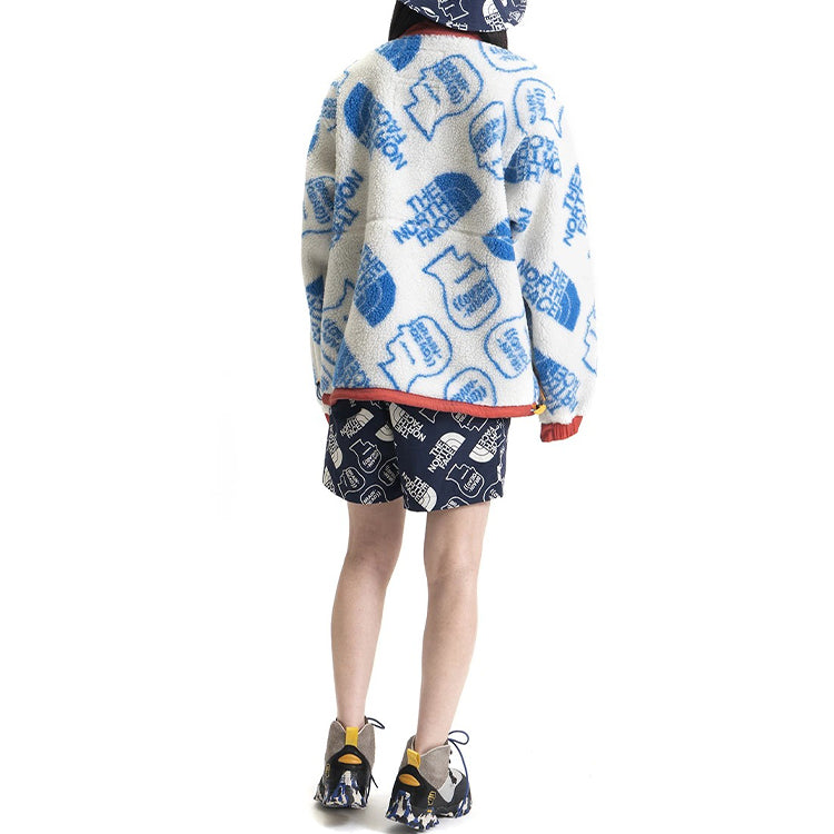 Men's THE NORTH FACE x Brain Dead Crossover Full Print polar fleece Jacket White NF0A52A1-WE9