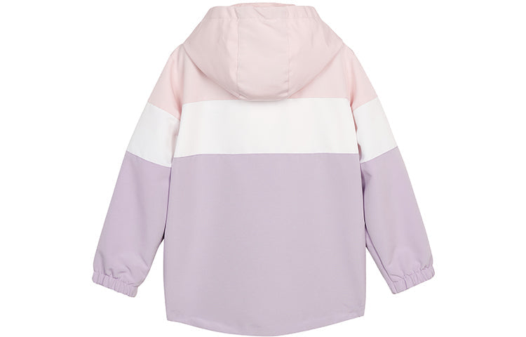 (GS) Skechers Patchwork Letter Hooded 3-In-1 Windbreaker Jacket 'Multi-Color' L321K147