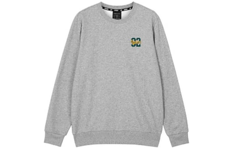 Skechers Number Printed Crew Sweatshirt 'Grey Black White' L422U228