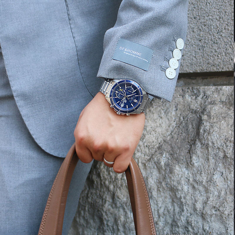 CASIO EDIFICE Waterproof Sapphire Crystal Solar Powered Stainless Steel Strap Mens Silver Analog EFS-S510D-2AVUPR
