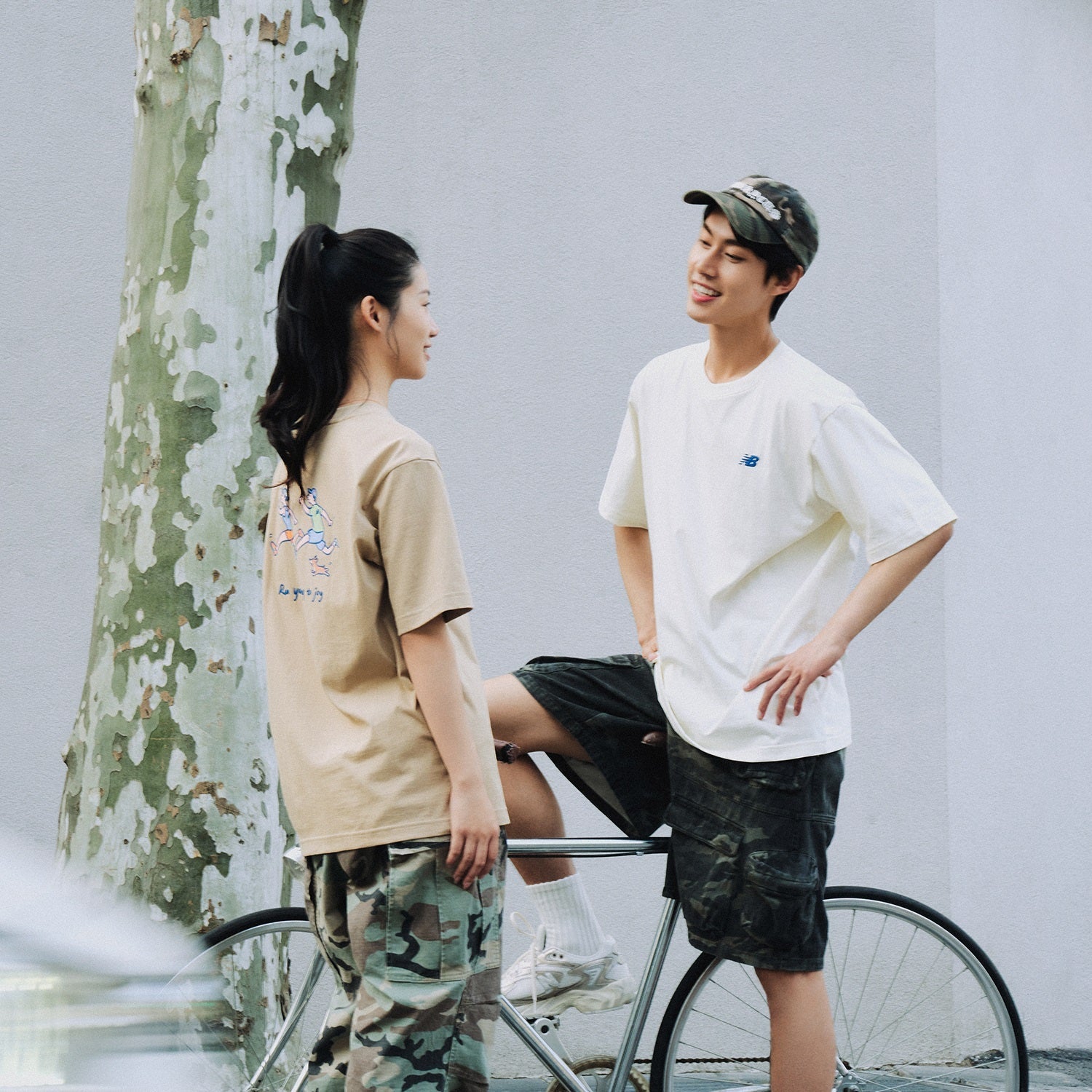 New Balance Running Graphic T-Shirt Asia Sizing 'Tan' NEE26121-LB