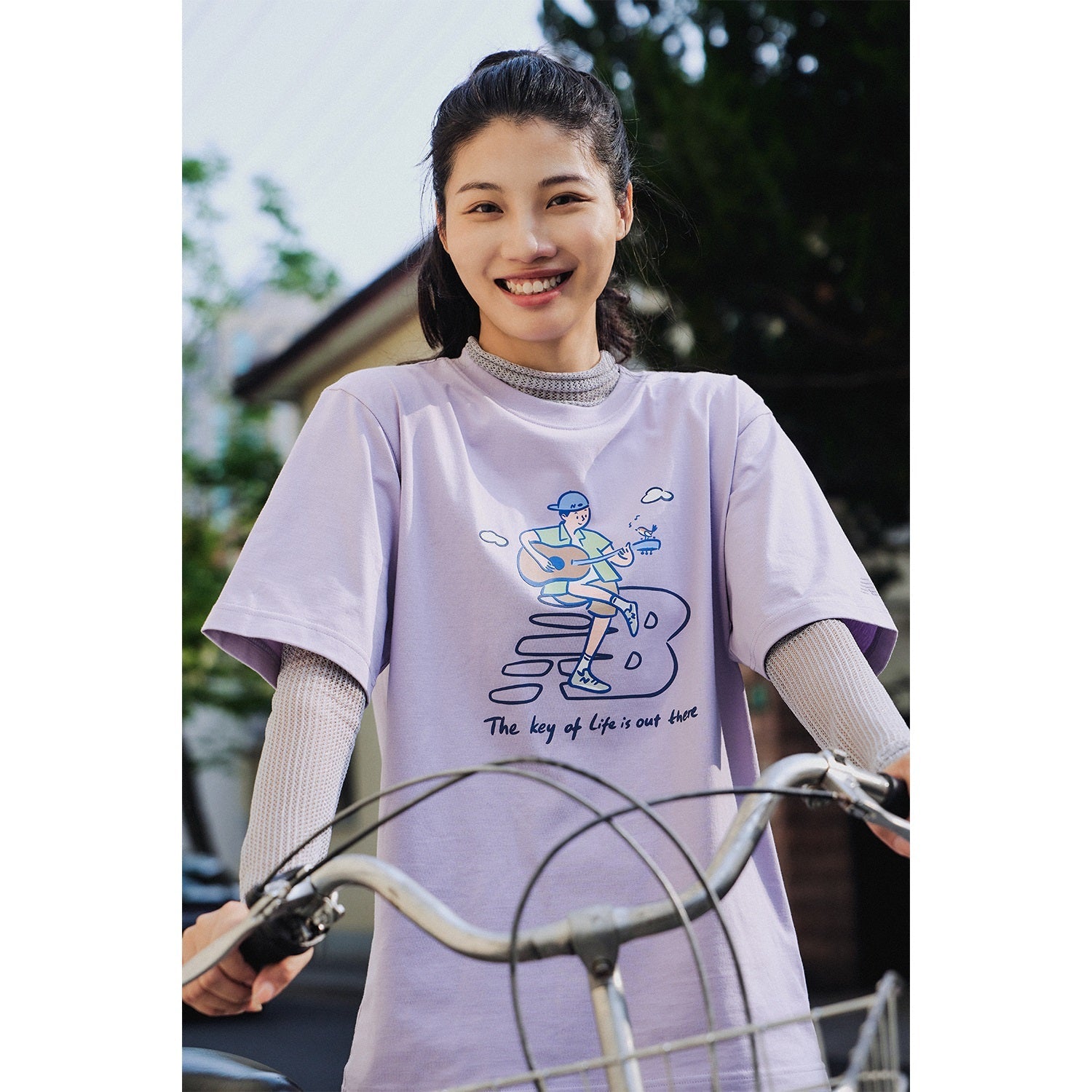 New Balance x PK Guitar Graphic T-Shirt Asia Sizing 'Light Purple' NEE26021-DV